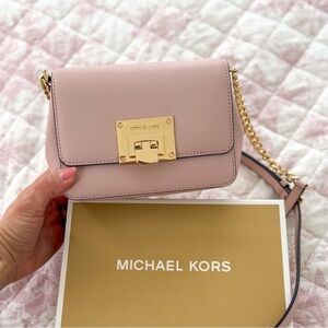 Michael Kors Pink Tina Small Leather Crossbody